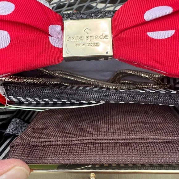Kate Spade Minnie Mouse Glitter Clasp Clutch - Picture 6 of 7